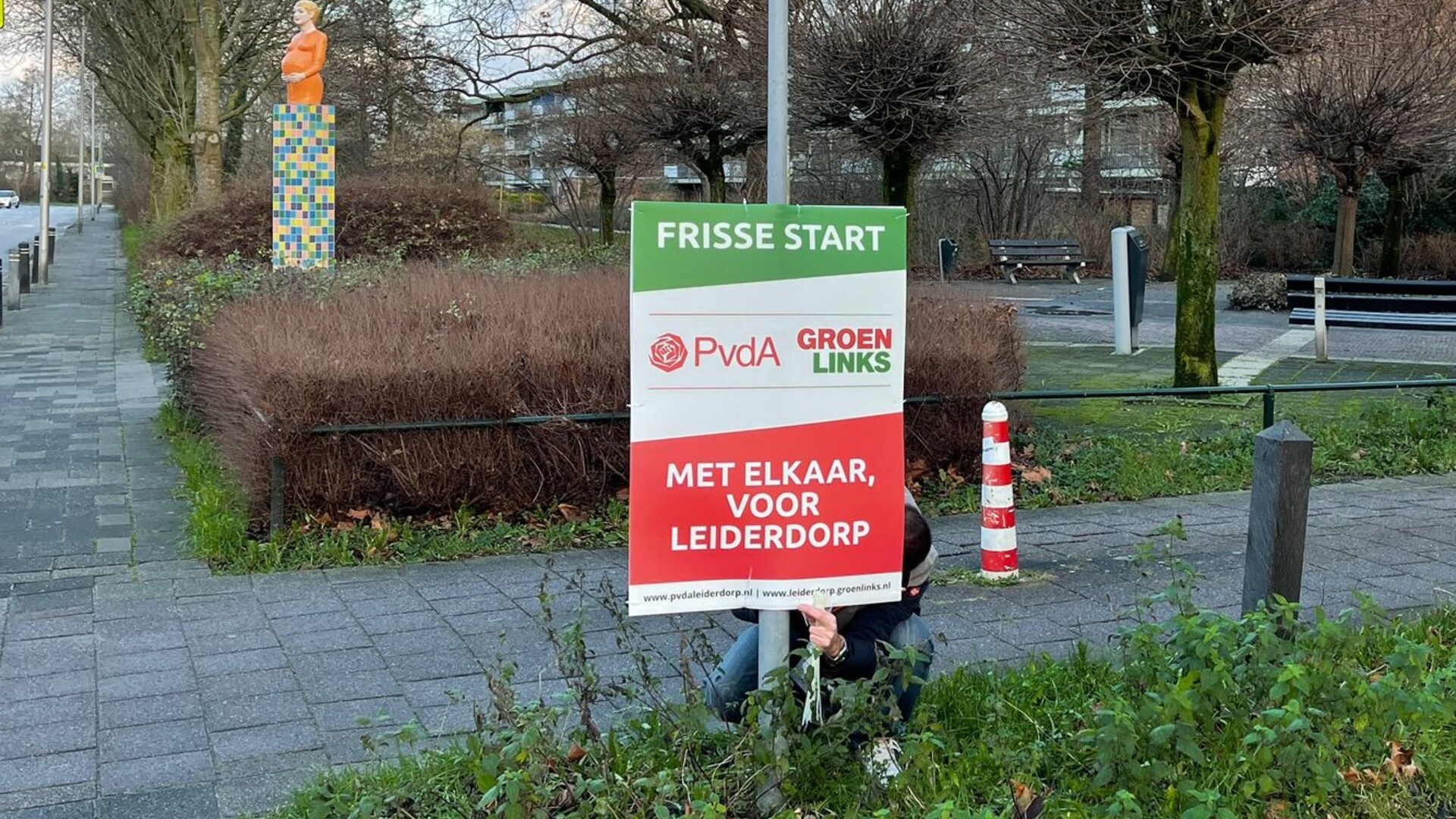 Verkiezingsbord PvdA en GroenLinks